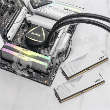 Оперативная память XPG Lancer, DDR5, 64GB (2x32GB), 6400MHz, CL32, DIMM, с радиаторами, RGB, белый