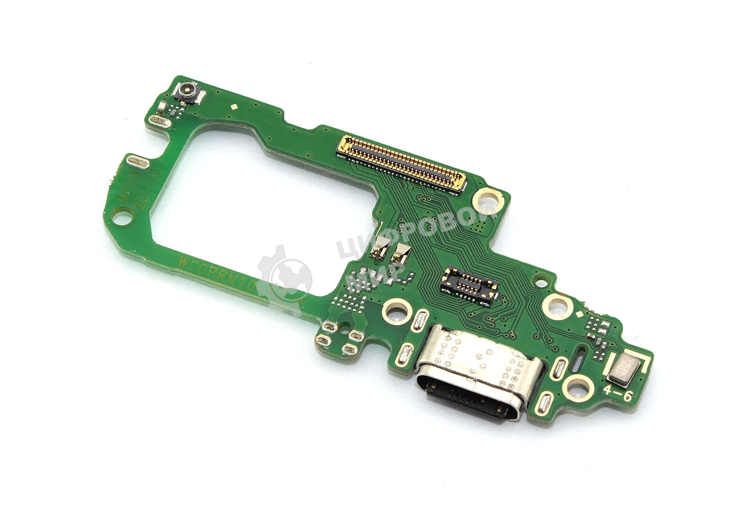 Шлейф (нижняя плата) с разъемом зарядки и микрофоном для OPPO Reno 10