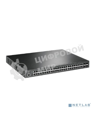 Коммутатор 48-port Gigabit PoE+ L2+ switch, 48 802.3af/at PoE+ ports, 4 Gb SFP slots, 1 RJ-45 + 1Micro-USB console ports, 348W PoE budget