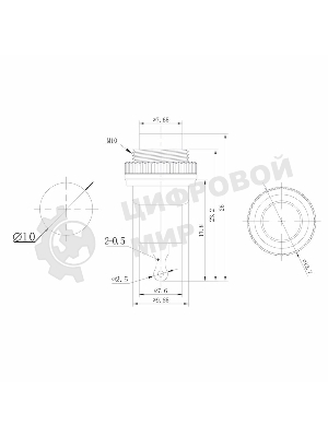 Выключатель-кнопка металл Rexant 220V 2А (2с) (ON)-OFF Ø10.2 черный Mini