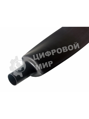 Термоусаживаемая трубка Rexant 60,0/30,0 мм, черная, упаковка 10 шт. по 1 м