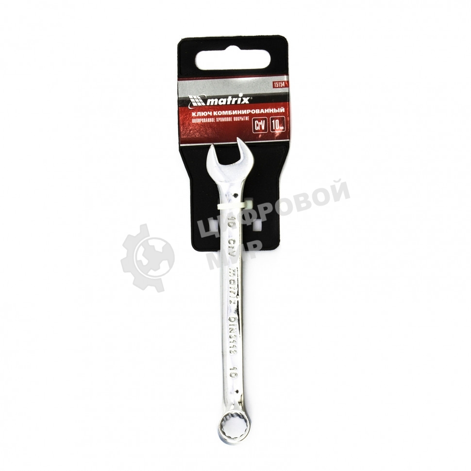 Ключ комбинированный Matrix 10 мм, CrV полированный хром