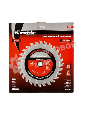 Пильный диск по дереву Matrix, ф255 х 32 мм, 96 зубьев + кольцо 32/30