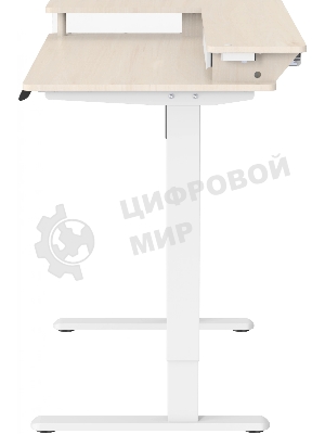 Стол для компьютера Cactus CS-EDL-DWT столешница ДСП светлый дуб каркас белый 120x71x60см