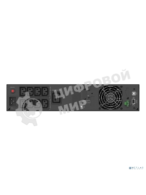 Источник бесперебойного питания CBR ESN-3KRT-9I-LCHERSC Online 3000VA/3000W RT 9 x C13, LCD, HID-USB, RS232, EPO, SNMP slot