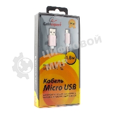 Кабель USB2.0 Cablexpert CC-G-mUSB02Cu-1.8M, AM/microB, серия Gold, длина 1.8м, золото, блистер