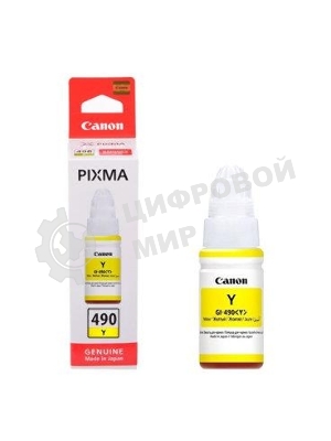 Чернила Canon GI-490Y 0666C001 желтый для Canon Pixma G1400/2400/3400 (70мл)
