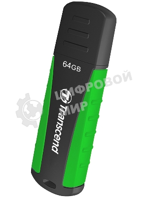 Флешка USB Transcend JetFlash 810 (TS64GJF810), 64Gb, USB 3.0, R/W 100/40, черный/зеленый