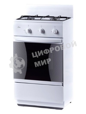 Плита комбинированная Flama CK 2202 W белый, конфорок 2 шт, духовка 30 л, 50 см x 85 см x 38 см