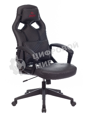 Кресло Zombie DRIVER черный, экокожа, 120 кг, механизм качания