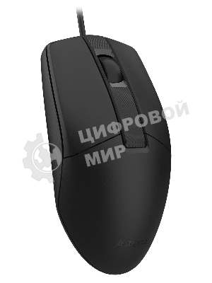 Мышь проводная A4Tech OP-330 черный, 1200 dpi, USB, кнопки - 3