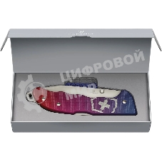 Нож перочинный Victorinox Evoke Alox (0.9415.D221) 136мм 5функц. синий/красный подар.коробка