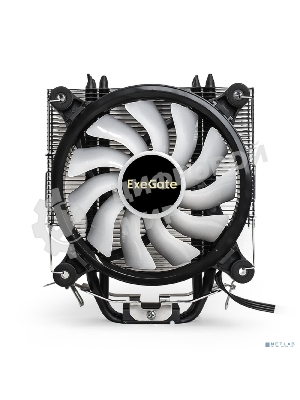 Кулер для процессора ExeGate Dark Magic EXX400V2-PWM.RGb серебристый, 120 мм, алюминий/медь, 2100 об/мин, 24 дБ, 4 pin, 140 Вт, 155 мм