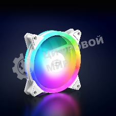 Вентилятор для корпуса PCCooler F3 T120 ARGb белый, 120 мм, 1800 об/мин, 21.6 дБ, 4 pin