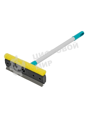 Щетка-окномойка Home Palisad с водосгоном, пластиковый черенок, 430х220 мм