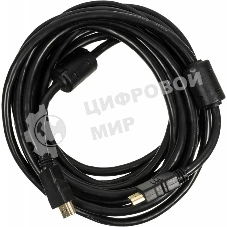 Кабель-соединительный аудио-видео Ningbo HDMI-5M-MG HDMI (m)/HDMI (m) 5м. феррит.кольца позолоченные контакты черный