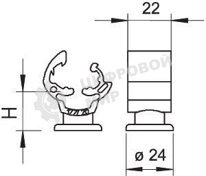Держатель проволоки d8-10мм универс. Тип:177 20 M8 OBO 5207444