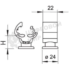 Держатель проволоки d8-10мм универс. Тип:177 20 M8 OBO 5207444