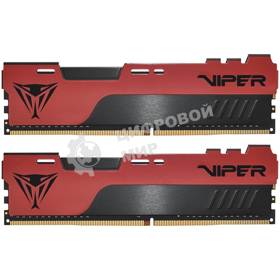 Оперативная память Patriot Viper Elite II, DDR4, 16GB (1x16 GB), 3200 MHz, CL18, DIMM, радиатор, красный, черный