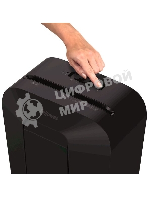 Шредер Fellowes PowerShred LX50 черный (секр.P-4)/перекрестный/9лист./17лтр./скрепки/скобы/пл.карты