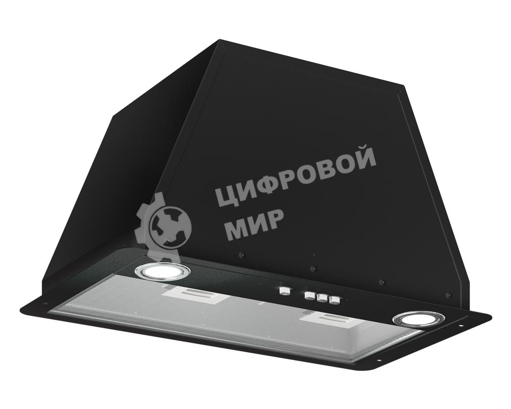 Вытяжка встраиваемая Elikor Flat 52П-650-К3Д черный, 52 см, 650 куб. м/ч, 60 дБ