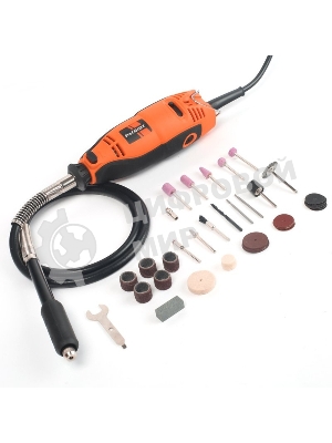 Прямошлифовальная машина (гравер) PATRIOT EE 160с гибким валом, 160Вт, 40 насадок в комплекте, кейс
