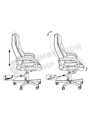 Кресло Бюрократ VIKING 6 KNIGHT B FABRIC черный, ткань, 120 кг, механизм качания