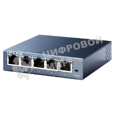 Коммутатор TP-Link SOHO TL-SG105 5-port Desktop Gigabit Switch, 5 10/100/1000M RJ45 ports, metal case