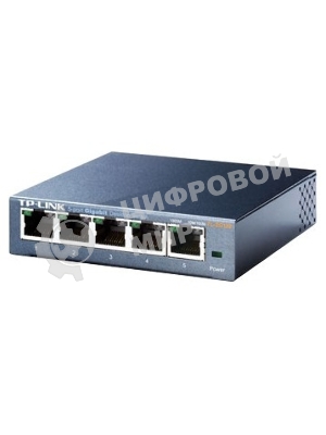 Коммутатор TP-Link SOHO TL-SG105 5-port Desktop Gigabit Switch, 5 10/100/1000M RJ45 ports, metal case