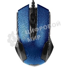 Мышь проводная Qumo Office M14 синий, 1000 dpi, USB, кнопки - 3