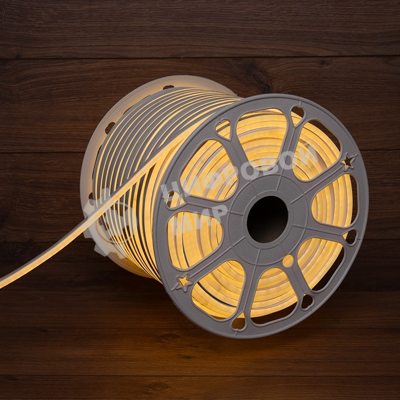 Гибкий неон Neon-night LED SMD 8х16 мм, двухсторонний, теплый белый, 120 LED/м, бухта 100 м