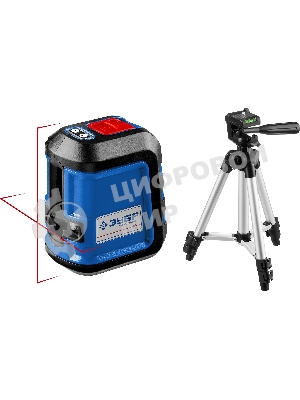 Нивелир лазерный ЗУБР КРЕСТ-15, суперкомпакт, 15м, точн. +/-0,3 мм/м, штатив, чехол