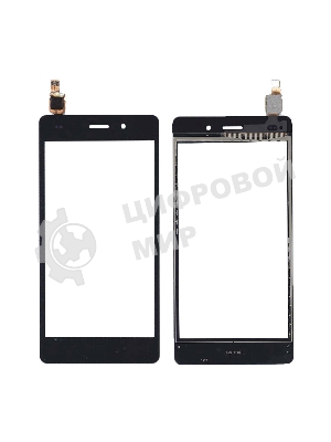 Сенсорное стекло (тачскрин) для Huawei P8 Lite, черное