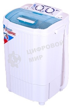 Стиральная машина EVGO WS-30ET белый/голубой загр. вертикальная макс.:3 кг 0 об/мин класс: А+