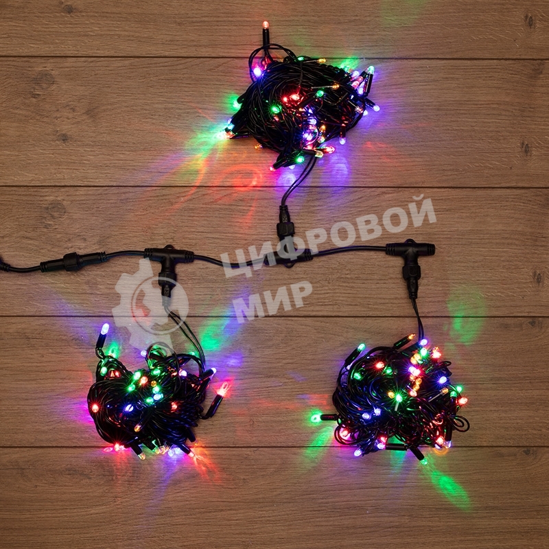 Гирлянда Neon-night LED ClipLight 24V, 3 нити по 10 метров, цвет диодов мульти