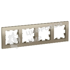 Рамка 4-м AtlasDesign универс. шампань SchE ATN000504
