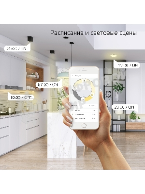 Лампа cветодиодная Gauss Smart Home Filament G95 7W 740lm 2500К E27 диммируемая LED
