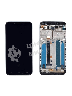 Дисплей для Asus ZenFone 3 Max ZC553KL черный с рамкой