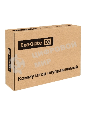 Коммутатор неуправляемый ExeGate EDES-1024D (24-портовый UTP 10/100Mbps, металлический корпус, с возможностью установки в стойку)