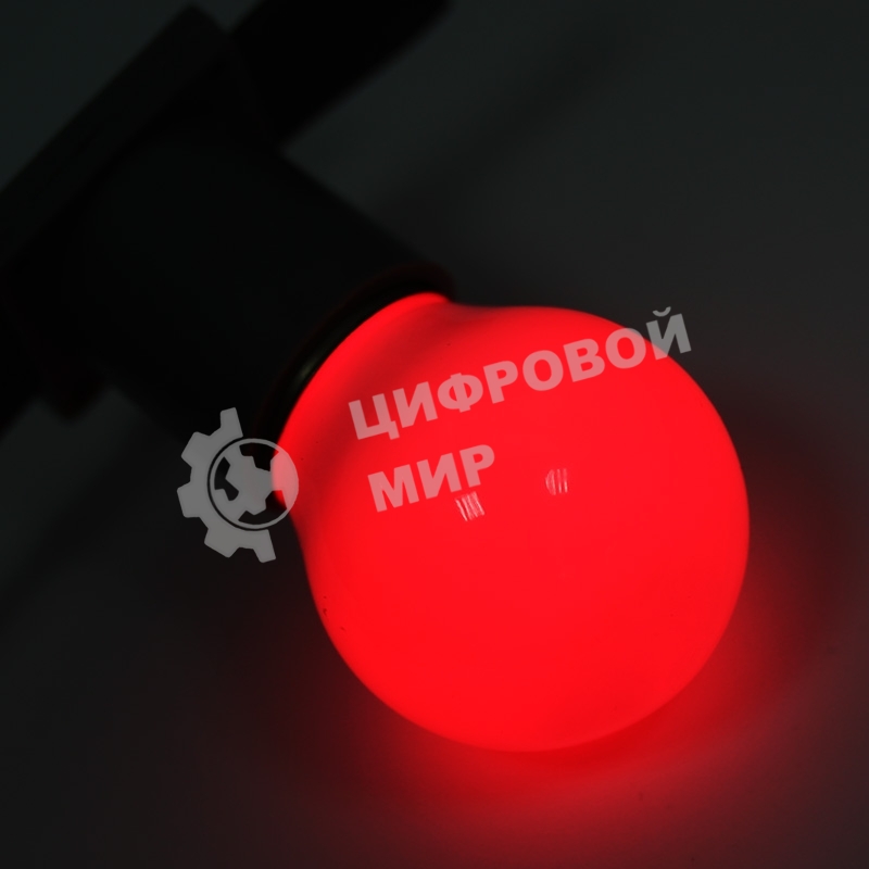 Лампа светодиодная Neon-night d-45 3 LED 1Вт шар E27 25лм 220В красный