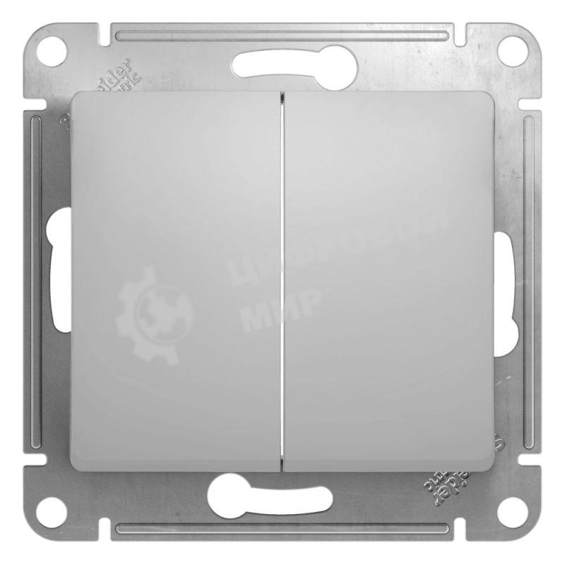 Механизм выключателя 2-кл. СП Glossa 10А IP20 10AX алюм. SchE GSL000351