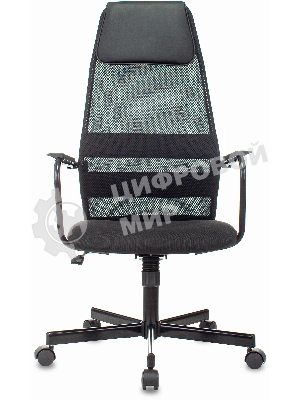 Кресло Бюрократ KB-5M TW-01 3C11 черный, сетка/ткань, 120 кг, механизм качания, с подголовником