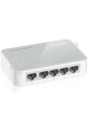 Коммутатор TP-Link SOHO TL-SF1005D Коммутатор 5-port 10/100M mini Desktop Switch, 5 10/100M RJ45 ports, Plastic case