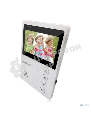 Видеодомофон Falcon Eye VISTA цветной, подключение 2-х вызывных панелей, без трубки (Hands Free), управление электрозамком, цвет корпуса: белый, нап