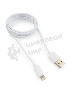 Кабель USB Гарнизон GCC-USB2-AP2-6-W AM/Lightning, для iPhone5/6/7, IPod, IPad, 1.8м, белый, пакет