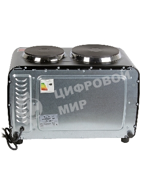 Мини-печь Великие реки Днепр-1, черный, 3200 Вт, 30 л, 2 конфорки