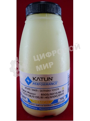 Тонер Xerox Phaser 6000/6010/6015/6125/6128/6130/6140/6500/6505Yellow, химический (фл.30г.) Katun фас. России