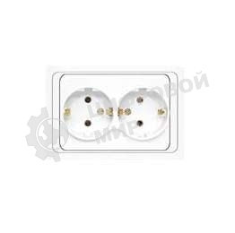 Розетка 2-м СП Валери 16А с заземл. бел. UNIVersal В0128