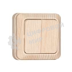 Выключатель 2-кл. ОП Олимп 10А сосна UNIVersal 5560834