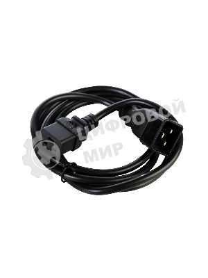 Шнур питания ЦМО с заземлением IEC 60320 C19/IEC 60320 C20, 16А/250В (3x1,5), длина 3 м. (R-16-Cord-C19-C20-3)